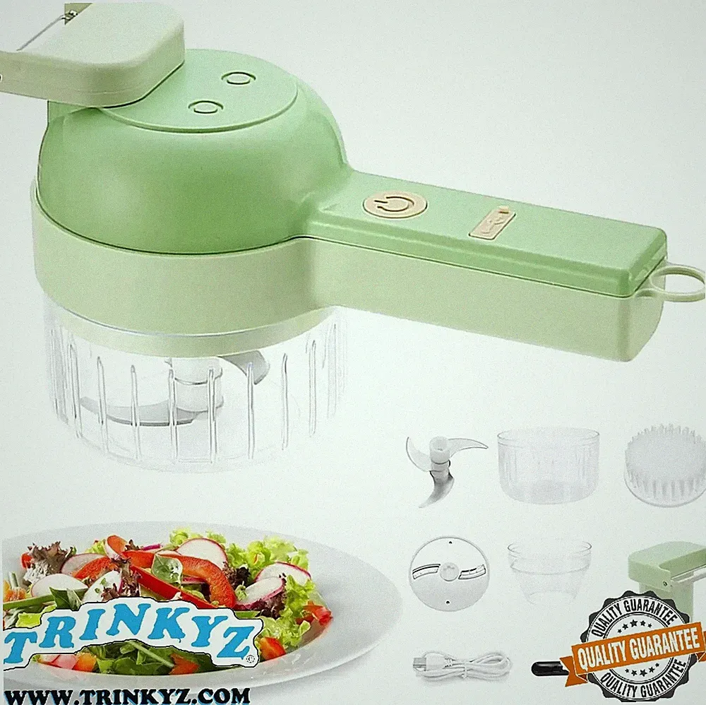 4in1 Handheld Electric Vegetable Food Chopper Cutter For Garlic Ginger Meat Q3S5