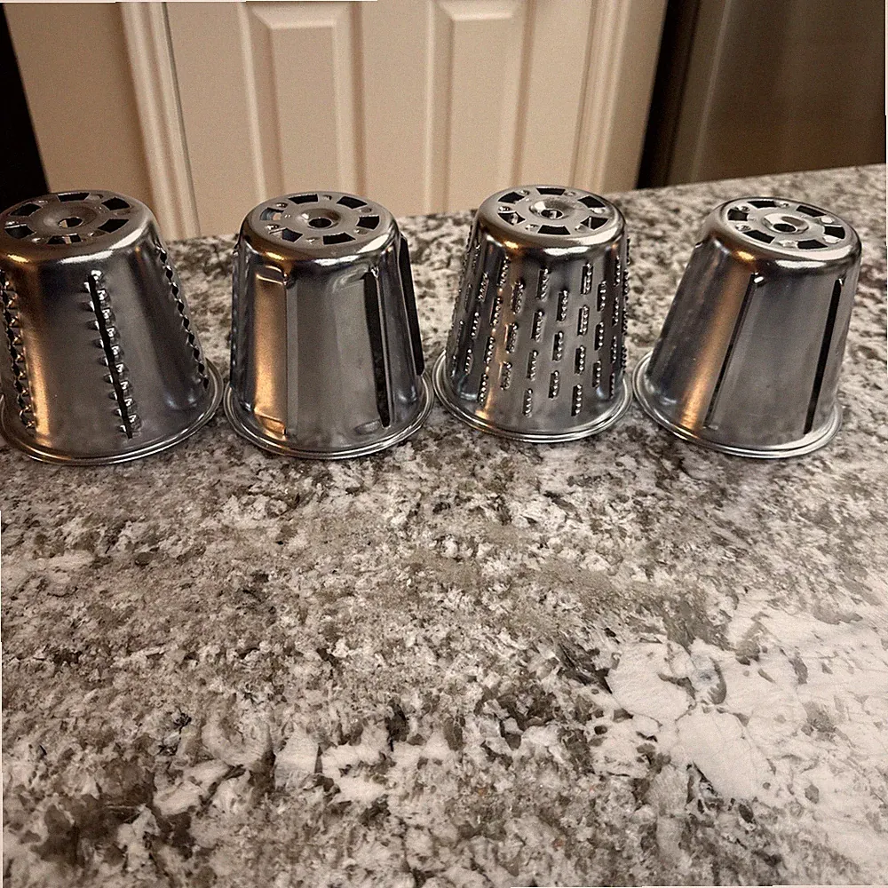 4x Stainless Steel Food Processor Replacement Cones Only Blades Shredder Grater