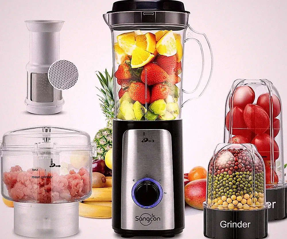 5 in 1 Blender and Food Processor Combo for Kitchen Meat Vegetable High Speed