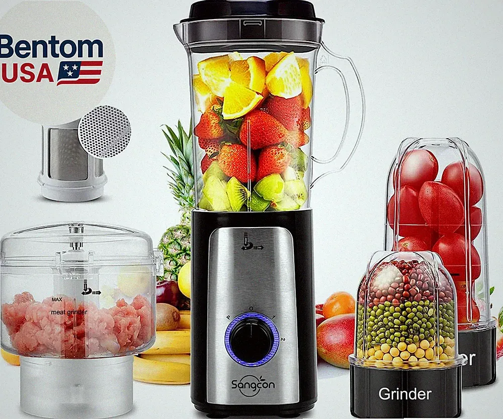 5 in 1 Blender and Food Processor Combo for Kitchen, Small Electric Food Chopper