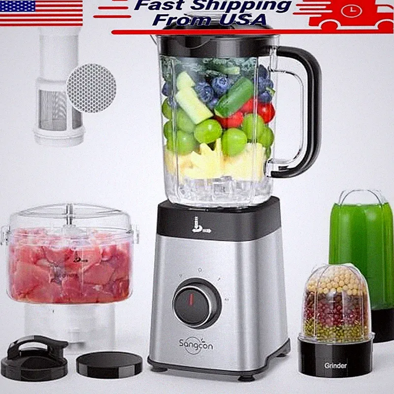 5 In 1 Blenders & Food Processor Combo Kitchen Shakes Smoothies & Meat Chopped