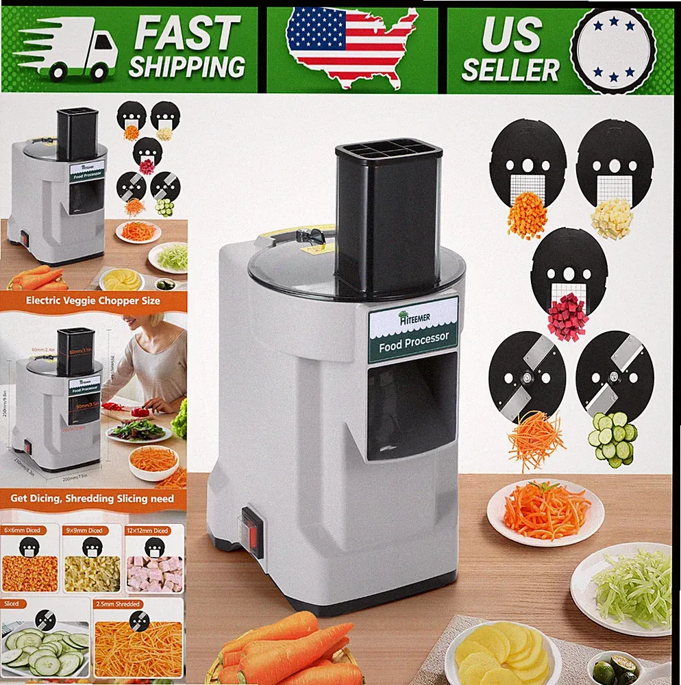 5 in 1 Electric Vegetable Chopper Food Processor Stainless Steel Cutter