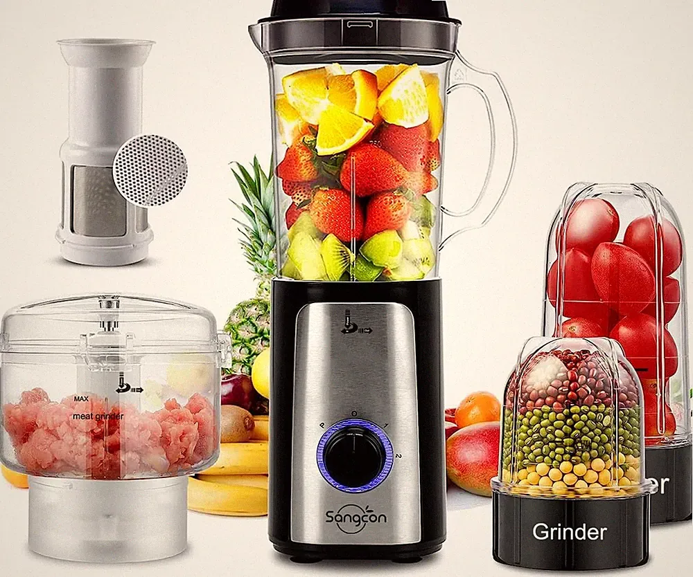 5-in-1 Food Processor Combo for Smoothies Set, Sangcon Blenders for Kitchen