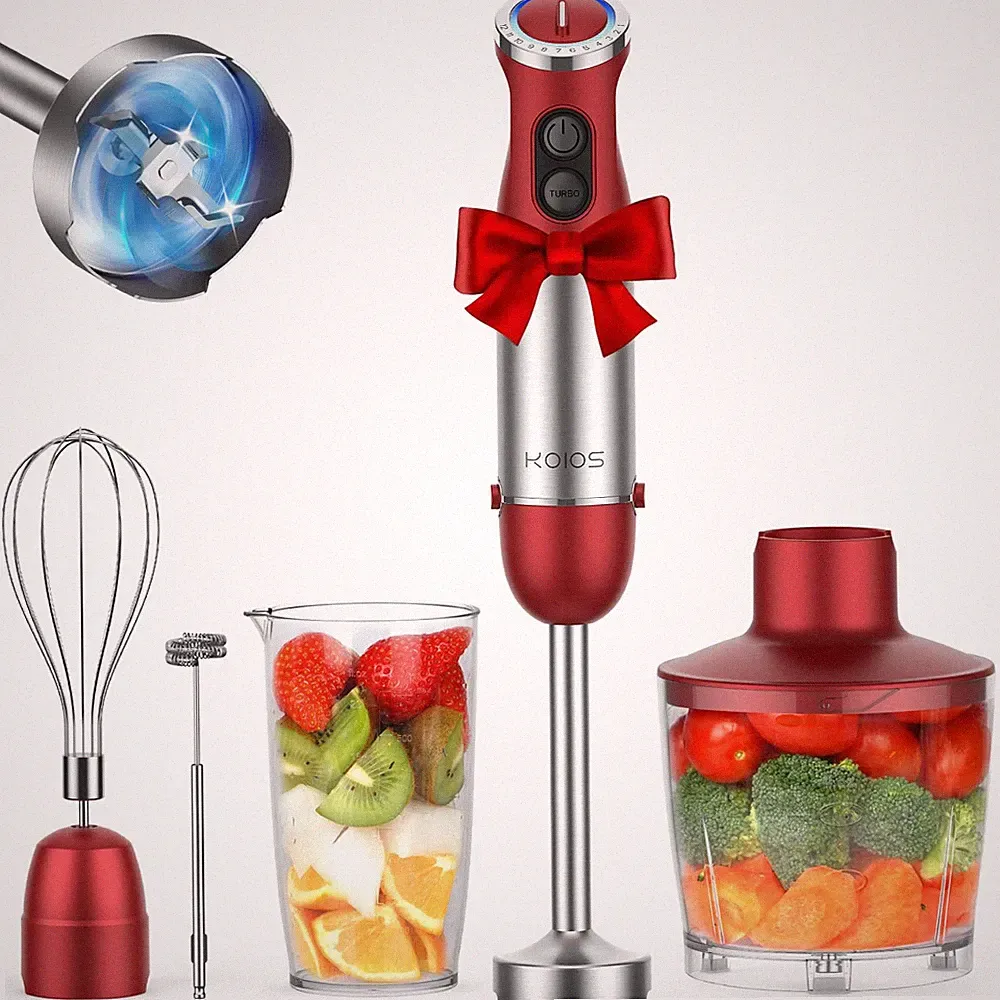 5-in-1 Hand Immersion Blender, 1000W 12 Speed Handheld Blender, Copper Motor