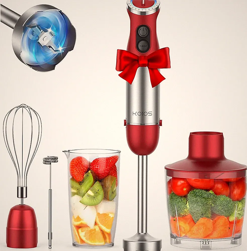 5-In-1 Hand Immersion Blender, 1000W 12 Speed Handheld Blender Stick with Copper