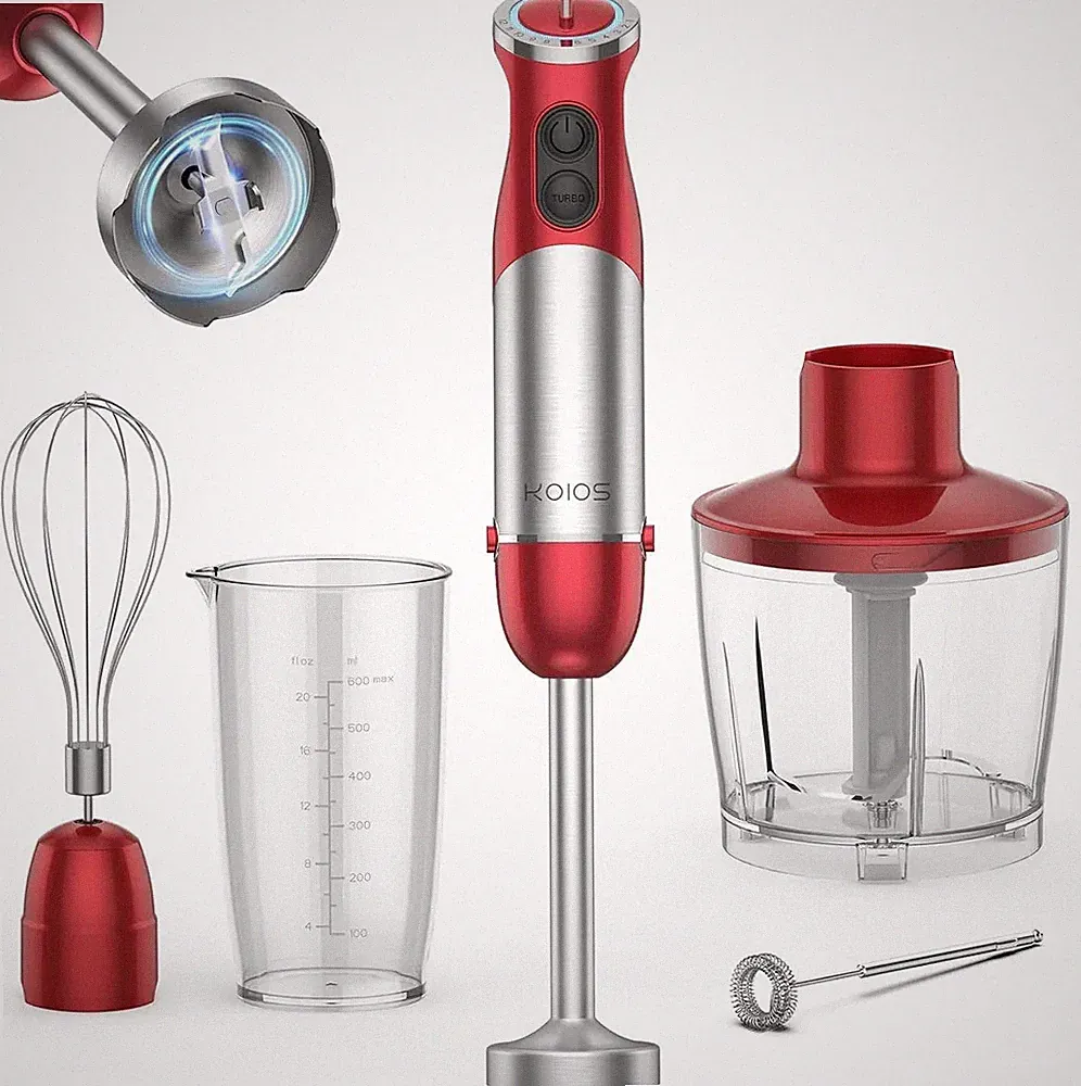5-in-1 Hand Immersion Blender 1000W Handheld Stick Mixer Whisk Food Processor