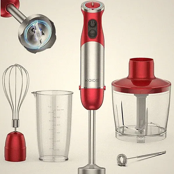 5-in-1 Hand Immersion Blender 1000W Handheld Stick Mixer Whisk Food Processor