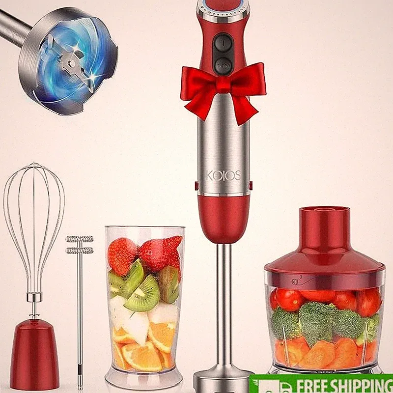 5 in 1 Handheld Immersion Blender 1000W 12 Speed Food Processor Whisk Frother US