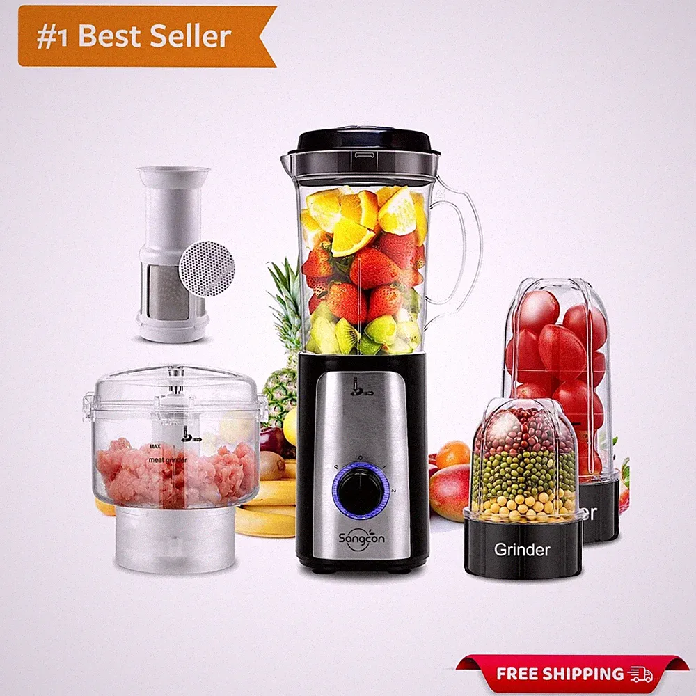 5-in-1 High-Speed Blender & Food Processor Combo – 350W Efficiency for Smoothies