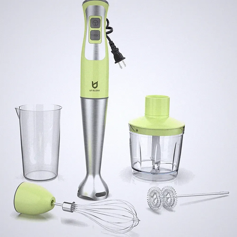 5-in-1 Immersion Hand Blender - 8-Speed Stick Blender