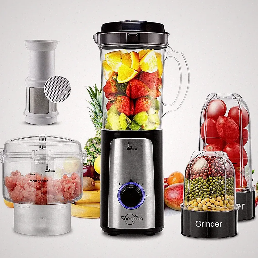 5-in-1 Kitchen Blender & Food Processor Combo for Smoothies, Juices & More
