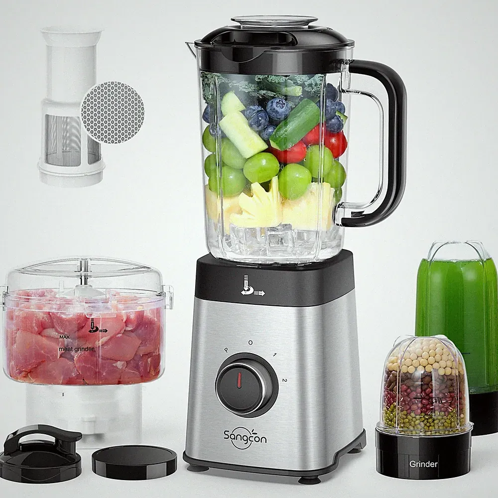 5-in-1 Kitchen Blender & Food Processor Combo - Smoothies, Meat Chopper, 40oz Ja
