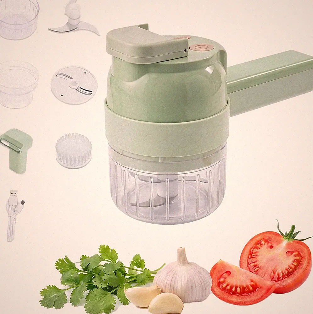 5-In-1 Wireless Electric Vegetable Chopper, Multi-Function Food Processor