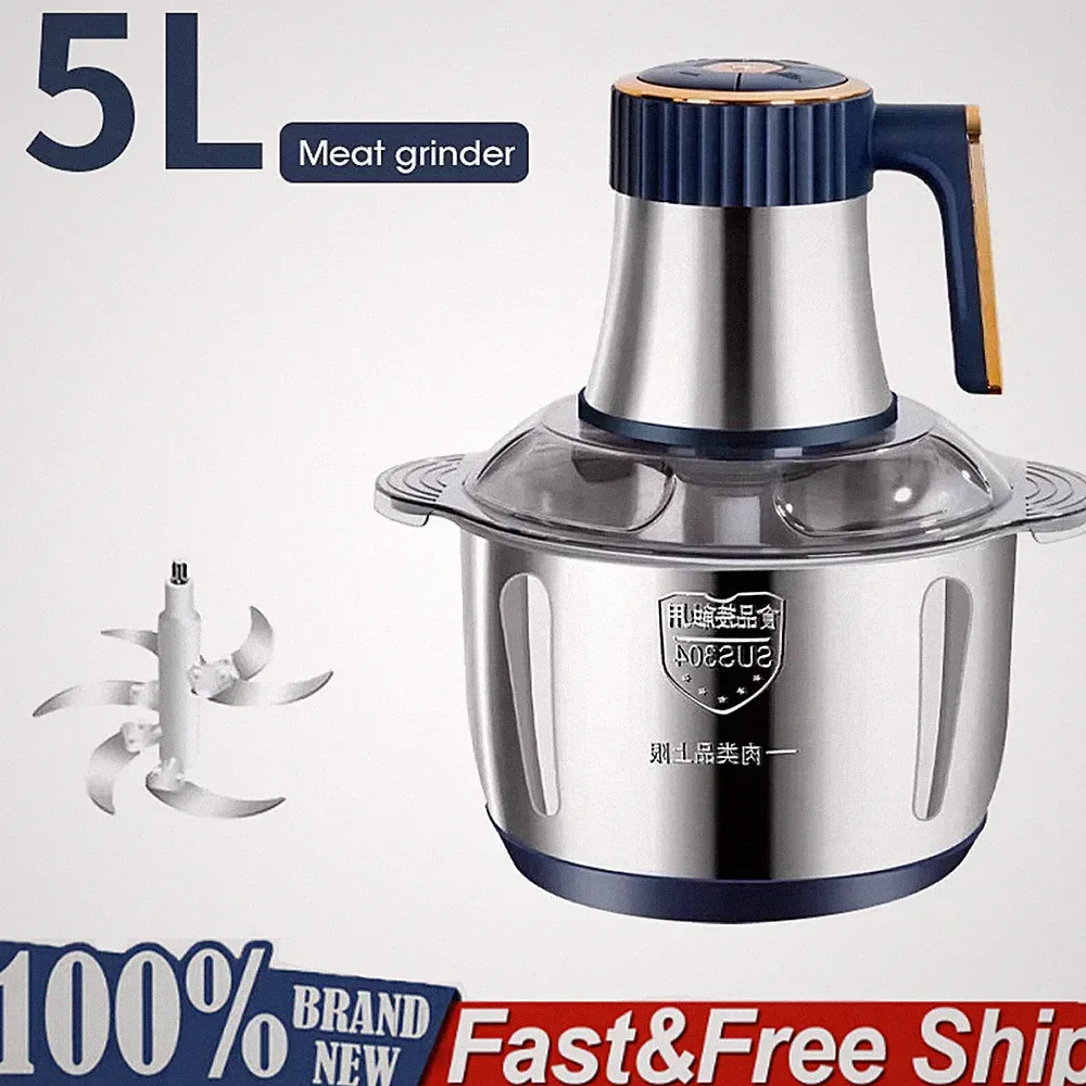500w Electric Food Chopper Electric Stainless Steel Processor Meat Grinder Mixer
