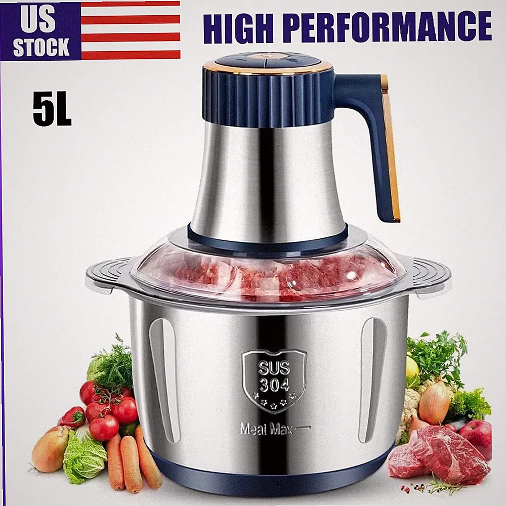 500W Electric Food Chopper Electric Stainless Steel Processor Meat Grinder Mixer