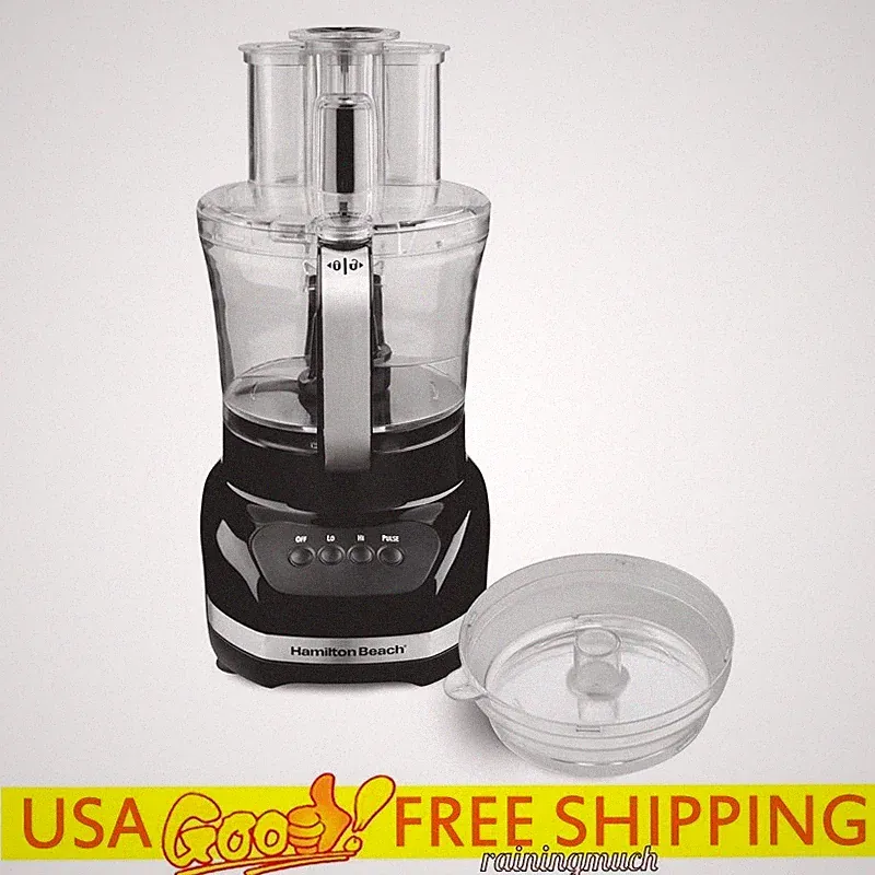 500W Food Processor & Vegetable Chopper Dual-Bowl Slice Shred Chop Mix Kitchen