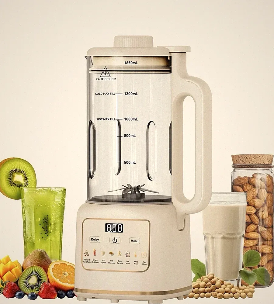 50oz Nut Milk Maker, Hot Food Processor, High-Speed Blender