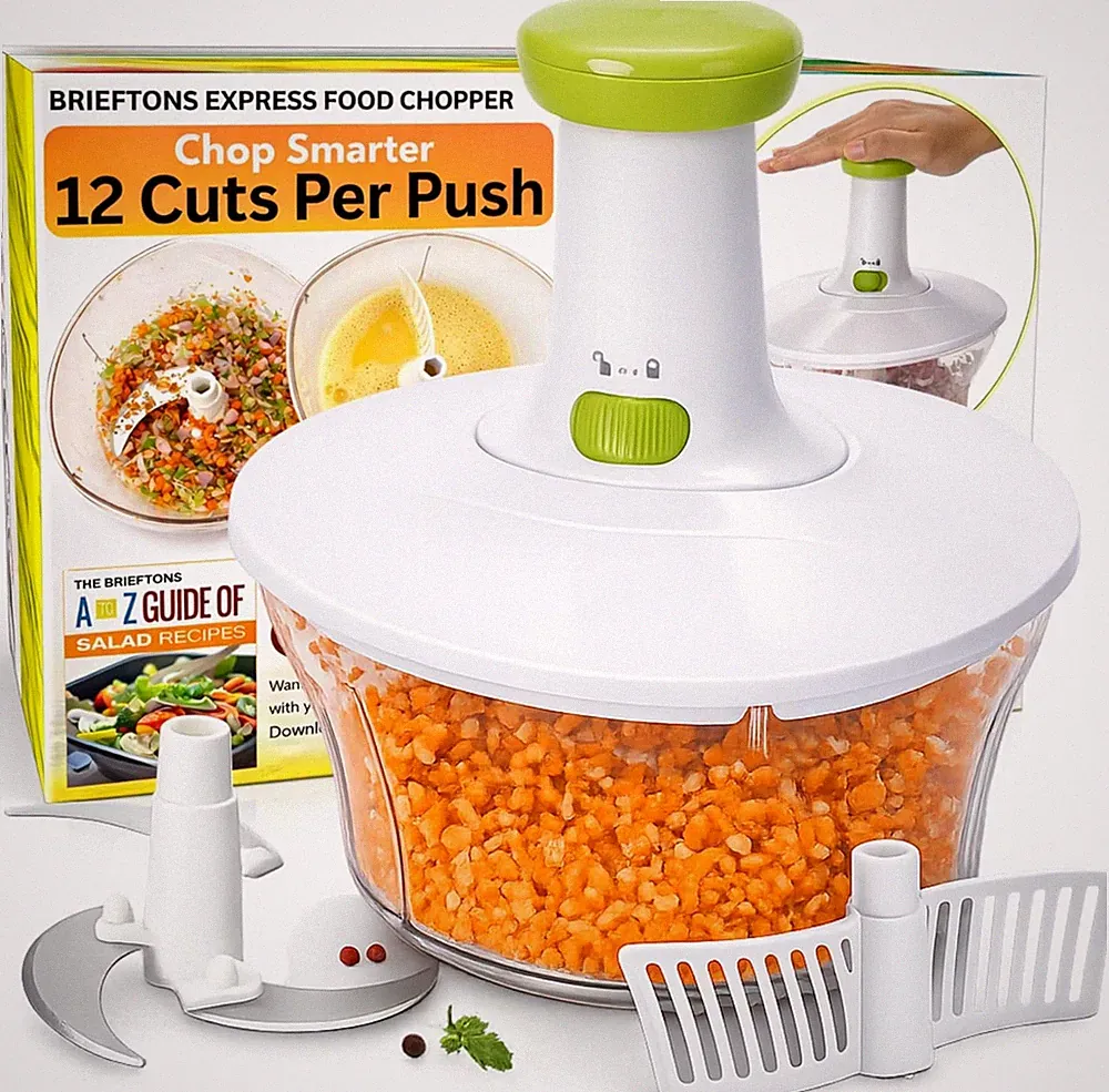 6.8-Cup Manual Food Chopper Vegetable Fruit Onion Garlic Cutter