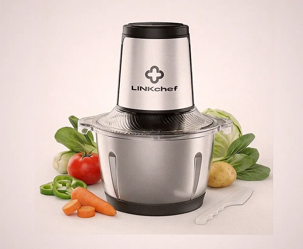6-Cup Food Processor, Electric Food Chopper & Meat Grinder for Vegetables 1.5L