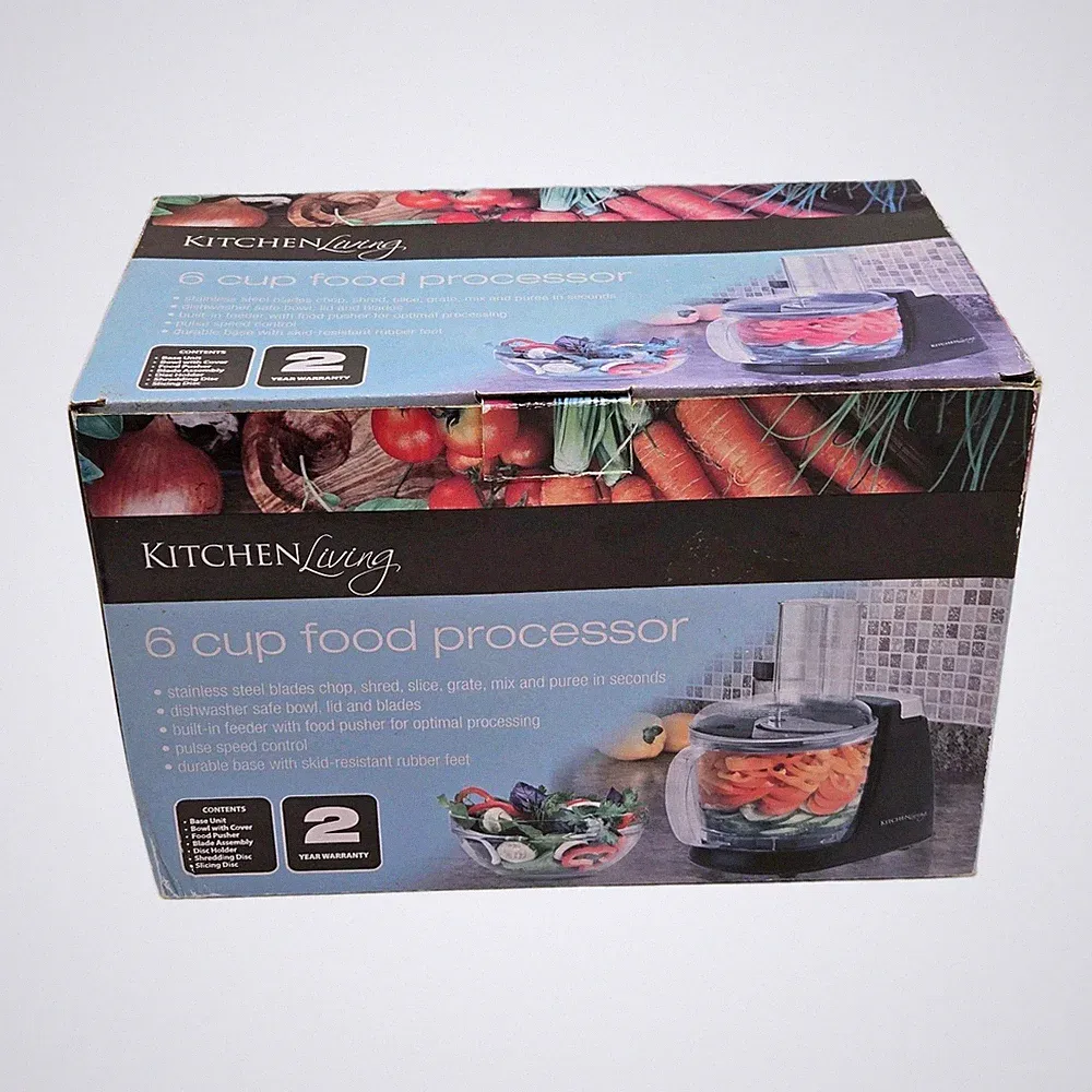 6 Cup Food Processor with All Accessories Kitchen Living Aldi - New