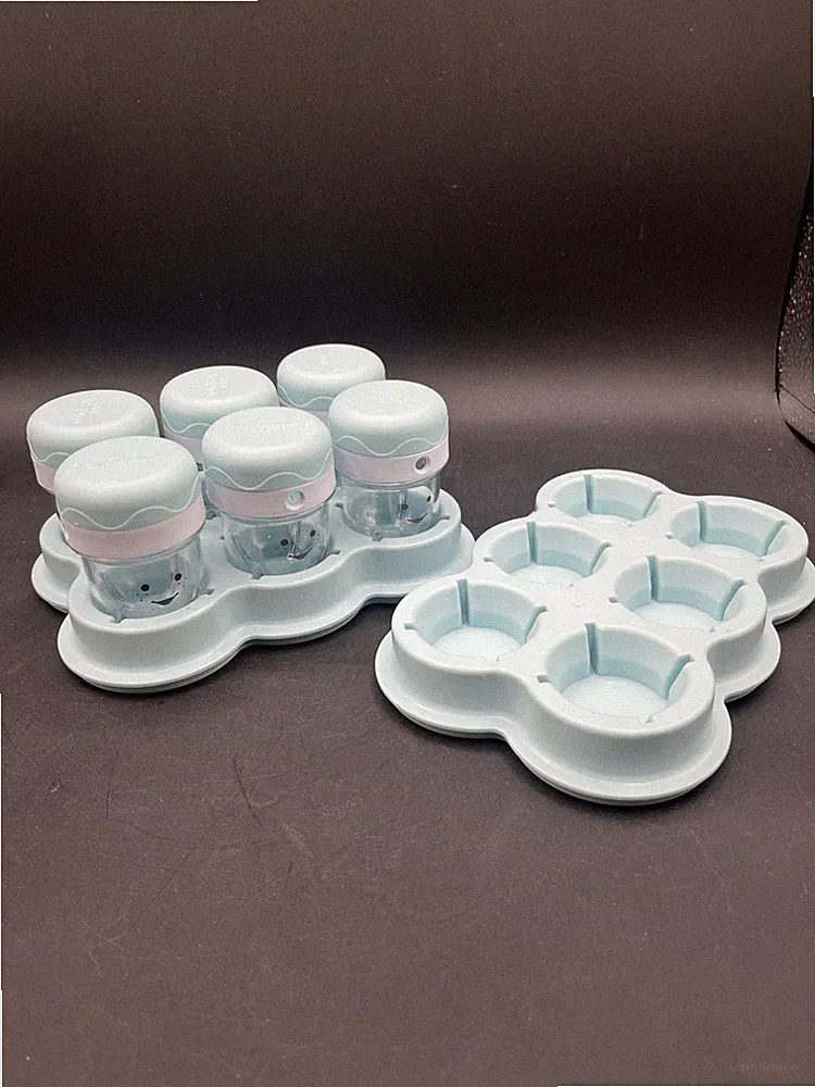6 Replacement Nutribullet Baby Food Processor Storage Cups Containers W/ 2 Trays