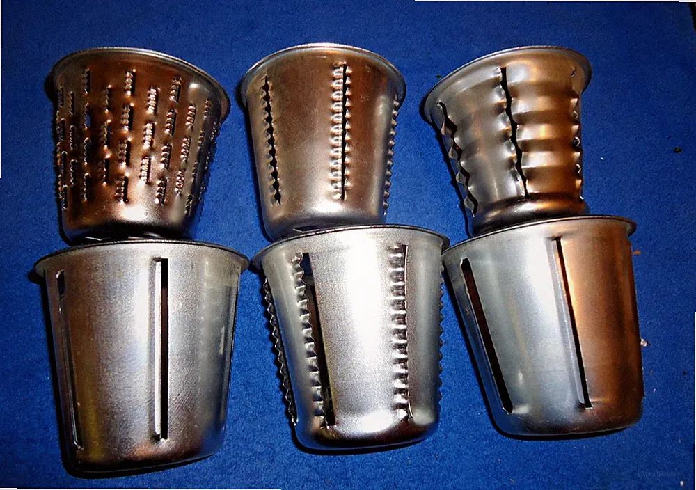 6 Vtg Salad Master Cones For Food Processor Machine Cutter Slicer 1 2 3 4 5 6