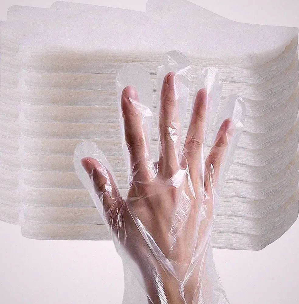 6000 Pcs Disposable Plastic Food Prep Gloves Clear Kitchen Cooking Gloves Set