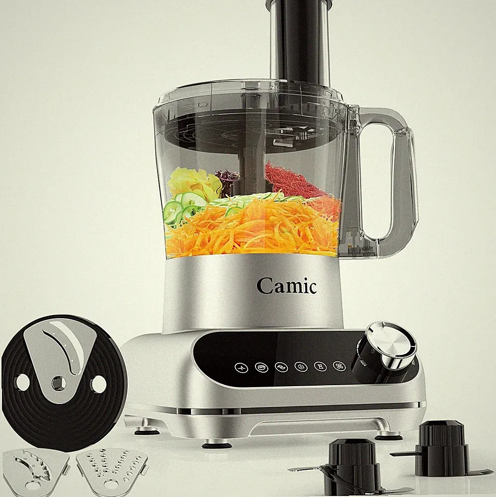 600W Food Processor, 72OZ Large Capacity Countertop Electric Vegetable Chopper w