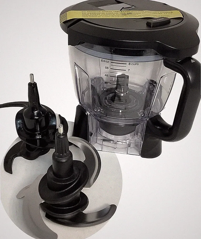 64oz (8 Cup) Food Processor Bowl Locking Lid Blade Kit ONLY for Ninja BL640 B...