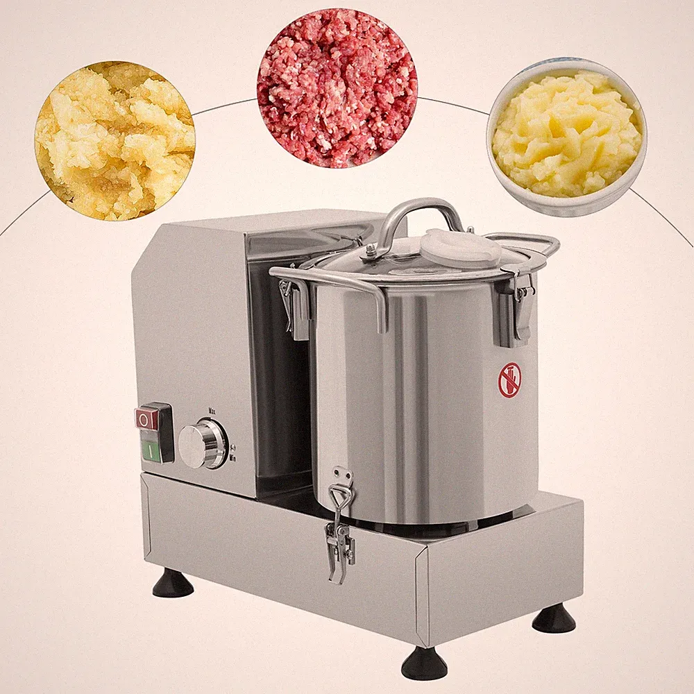 6L Commercial Food Processor Vegetable Chopper 110V Multi-Function Meat Mincer