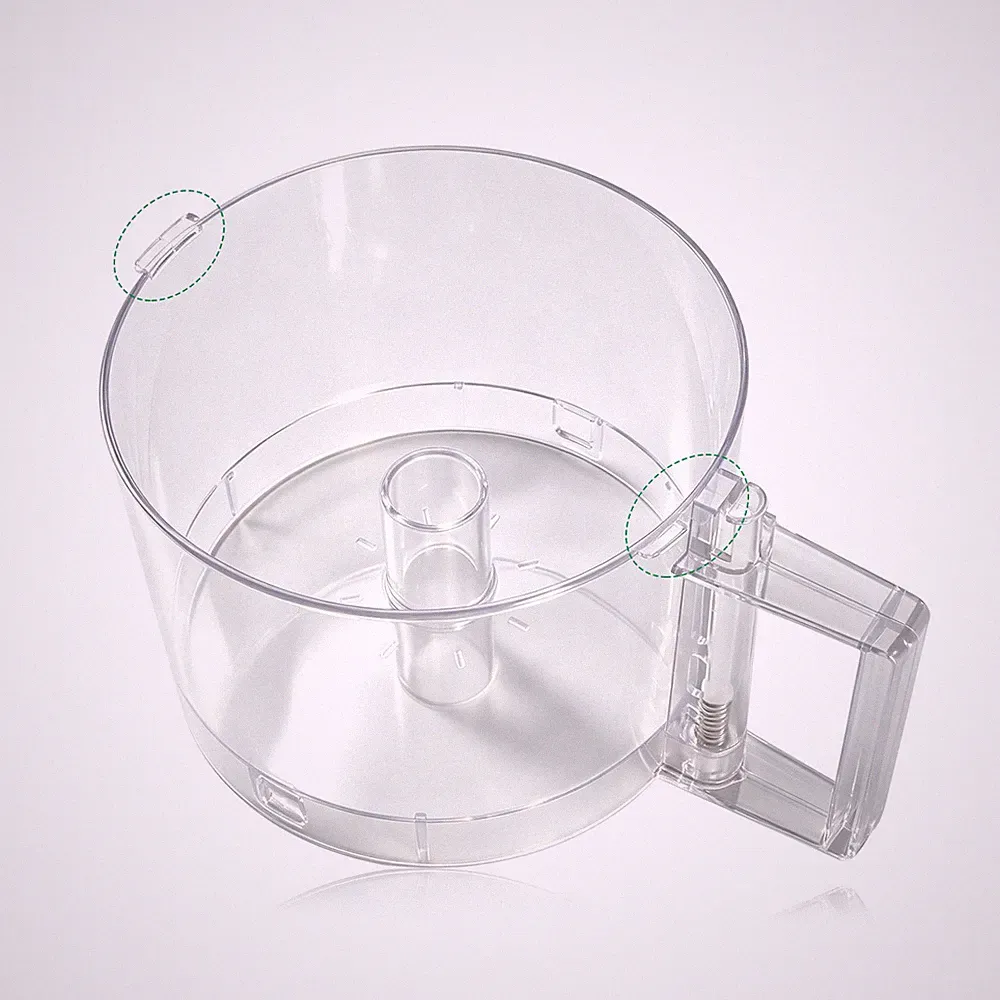 7-Cup Food Processor Clear Work Bowl 2-Tab for Cuisinart DLC-10 Series DFP-7JBS