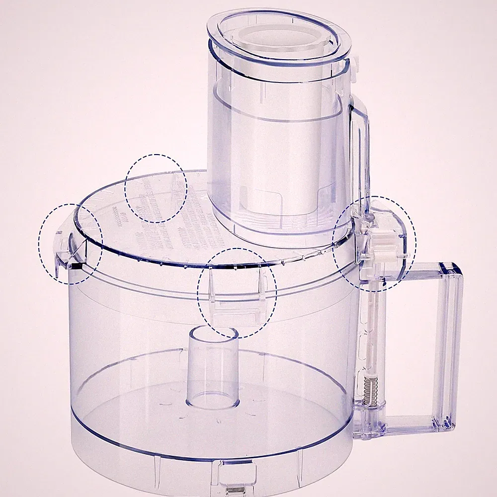 7 Cup Food Processor Work Bowl Cover Sleeve Pusher for Cuisinart DLC-10 FP-631AG