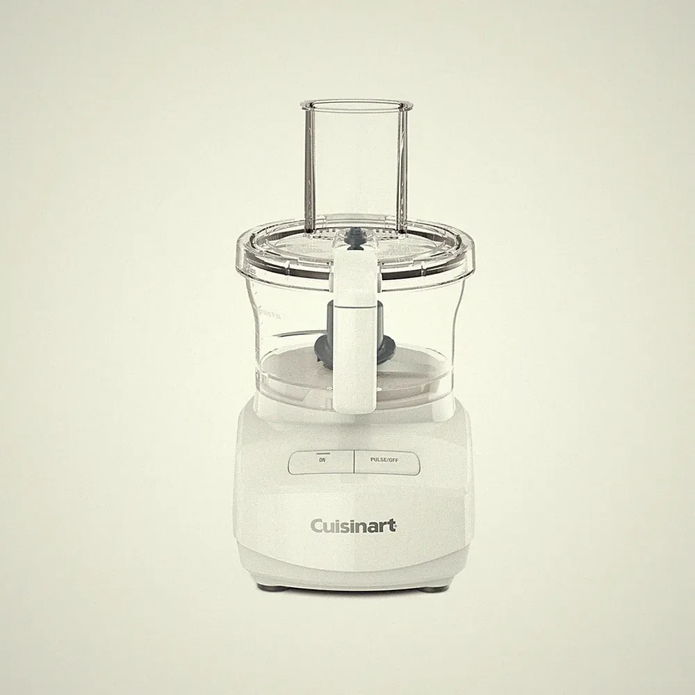 7-Cup Sleek and Modern Design Food Processor with Two Easy Controls - White