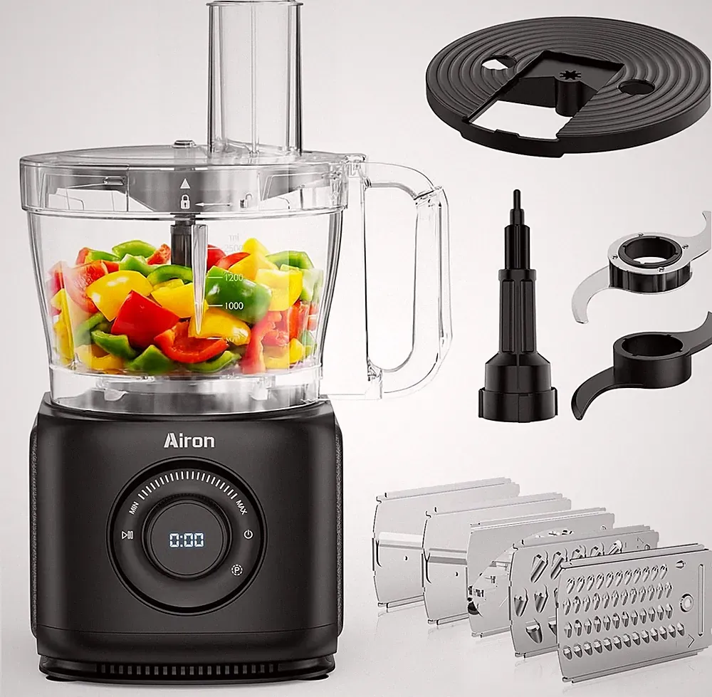 7-In-1 Professional Food Processor, 1000W Powerful Electric Vegetable Chopper, 1