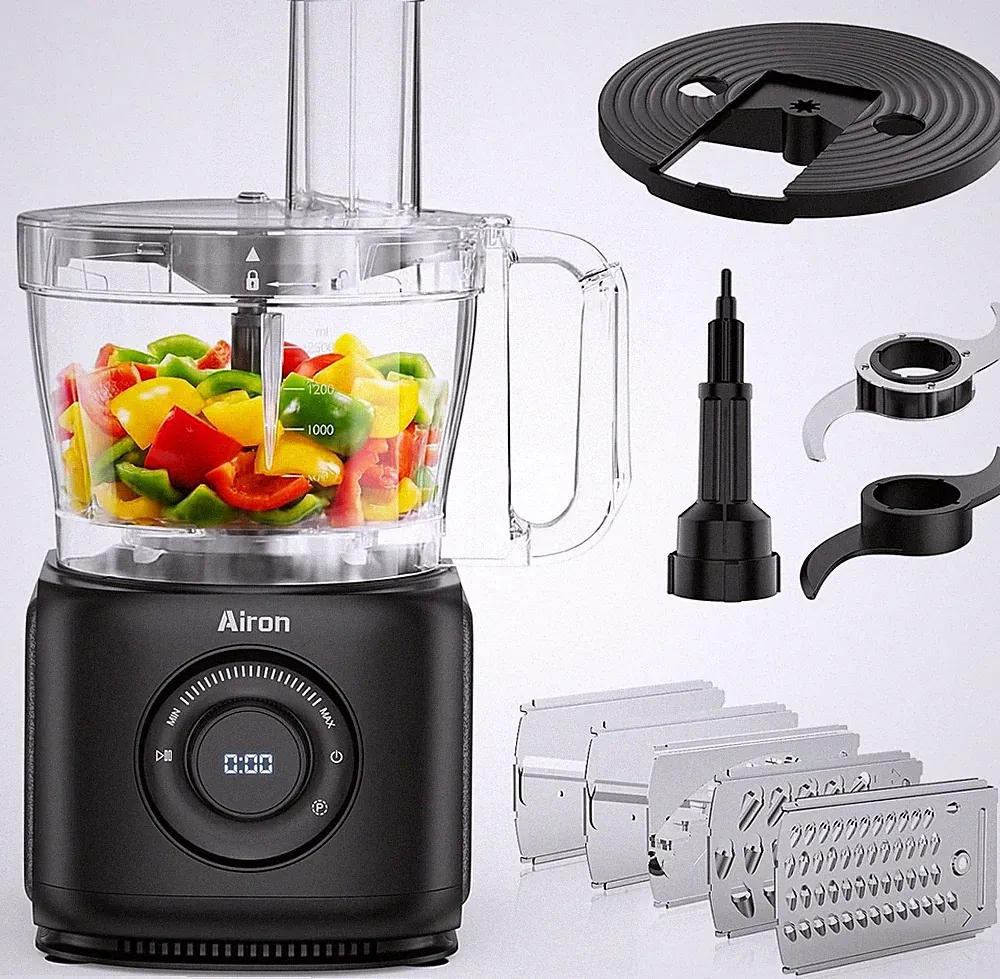 7-In-1 Professional Food Processor, 1000W Powerful Electric Vegetable Chopper, 1