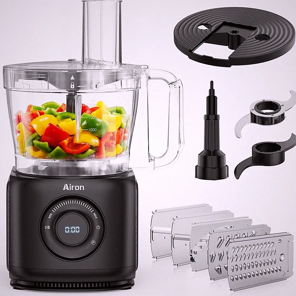 7-in-1 Professional Food Processor, 1000W Powerful Electric Vegetable Chopper...