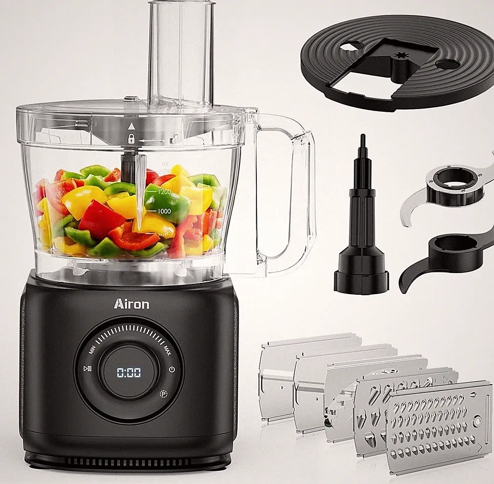 7-in-1 Professional Food Processor, 1000W Powerful Electric Vegetable Chopper