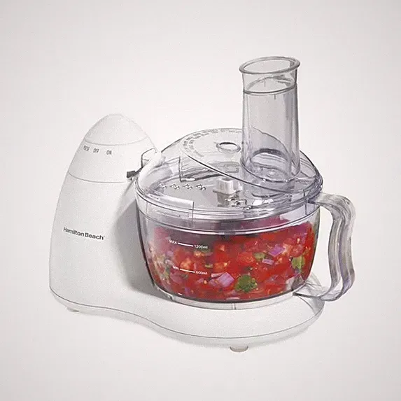 8 Cup Electric Food Chopper & Mini Food Processor, White