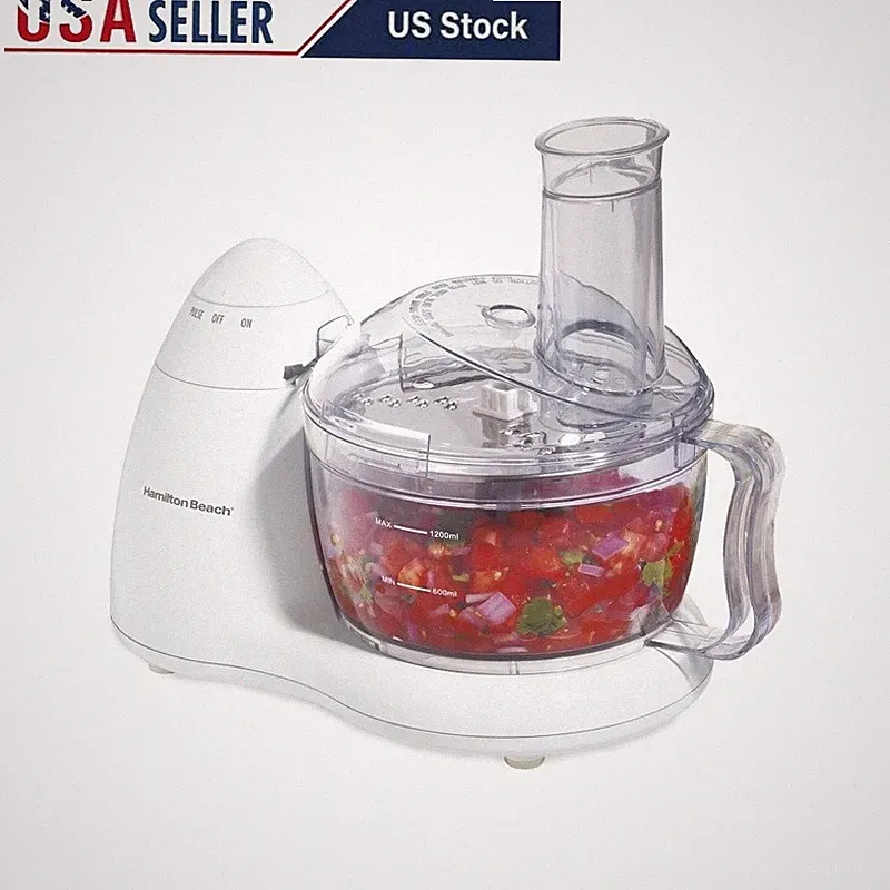 8 Cup Electric Food Chopper Mini Processor 300W Dual Blade Stainless Steel New
