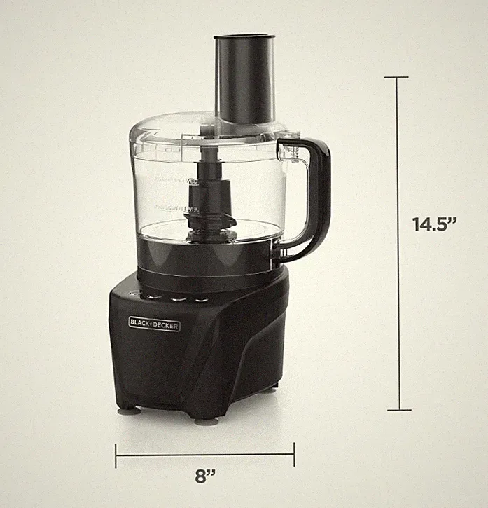 8-Cup Food Processor, Easy Assembly, 450 Watts, 2 Speeds + Pulse