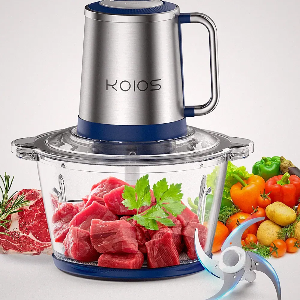 8 Cup Food Processor & Meat Grinder 300W Electric Chopper 2L for Veggies