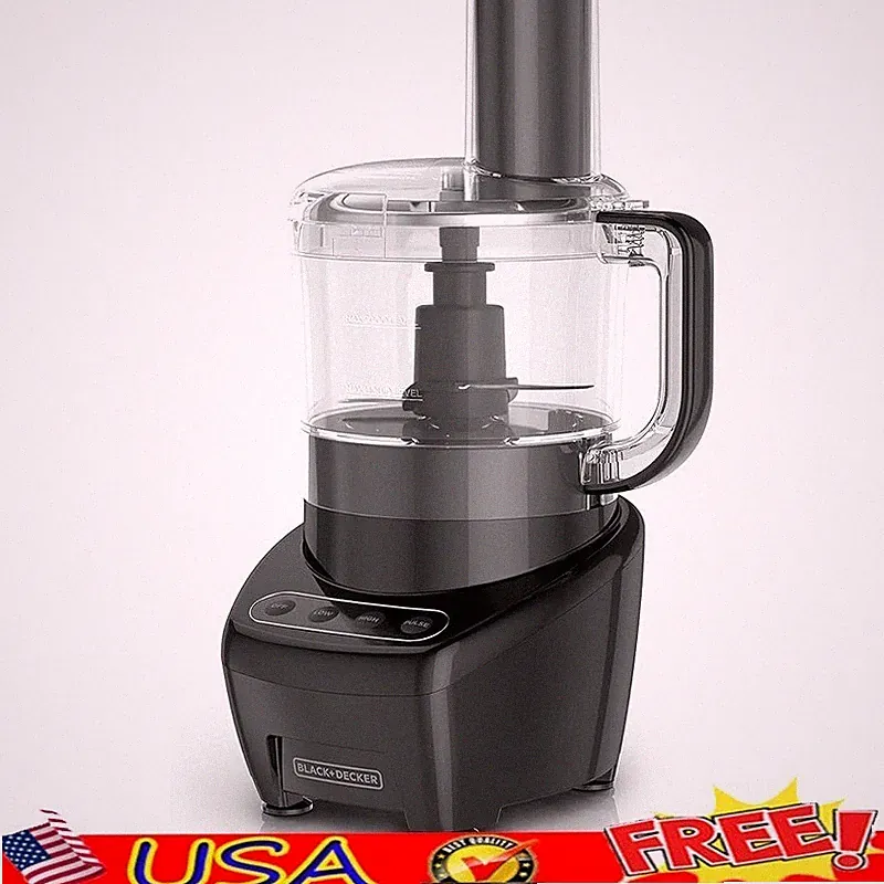8 Cup Food Processor S Blade Shred Disc Easy Assembly Touchpad Controls New