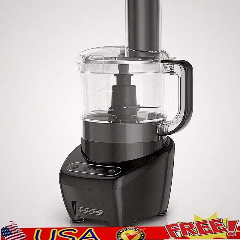 8 Cup Food Processor S Blade Shred Disc Easy Assembly Touchpad Controls New
