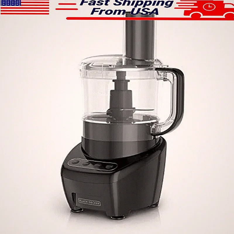 8-Cup Food Processor W/ S-Blade & Reversible Disc Easy Assembly 450W Motor New