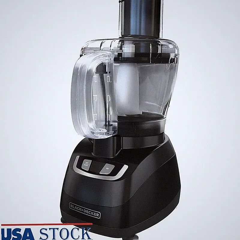 8-Cup Food Processor W/ Safety Lock Dishwasher Safe Parts & Food Chute New