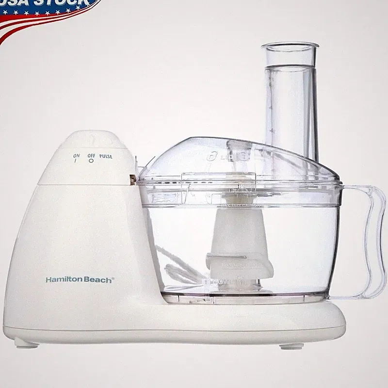8 Cup Food Processor W/ Stainless Steel Blades & Dishwasher Safe Parts New