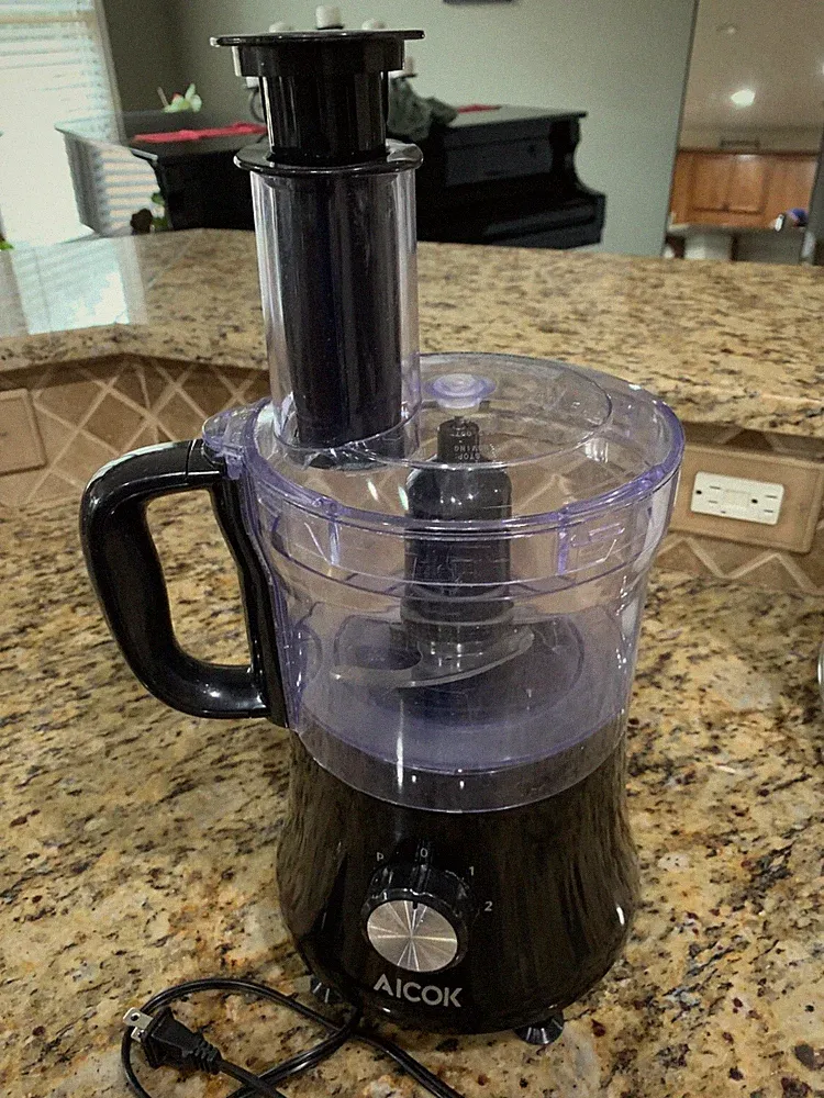 Aicok 5-Cup Mini Food Processor with Compact Storage, Exact Slice/Shred/Grind
