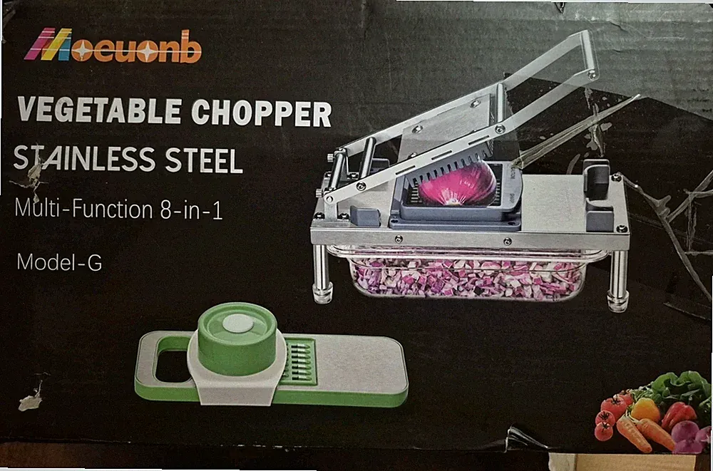 All-In-1 Vegetable Chopper with 8 Blades - Mandoline Slicer-Pro Food Chopper