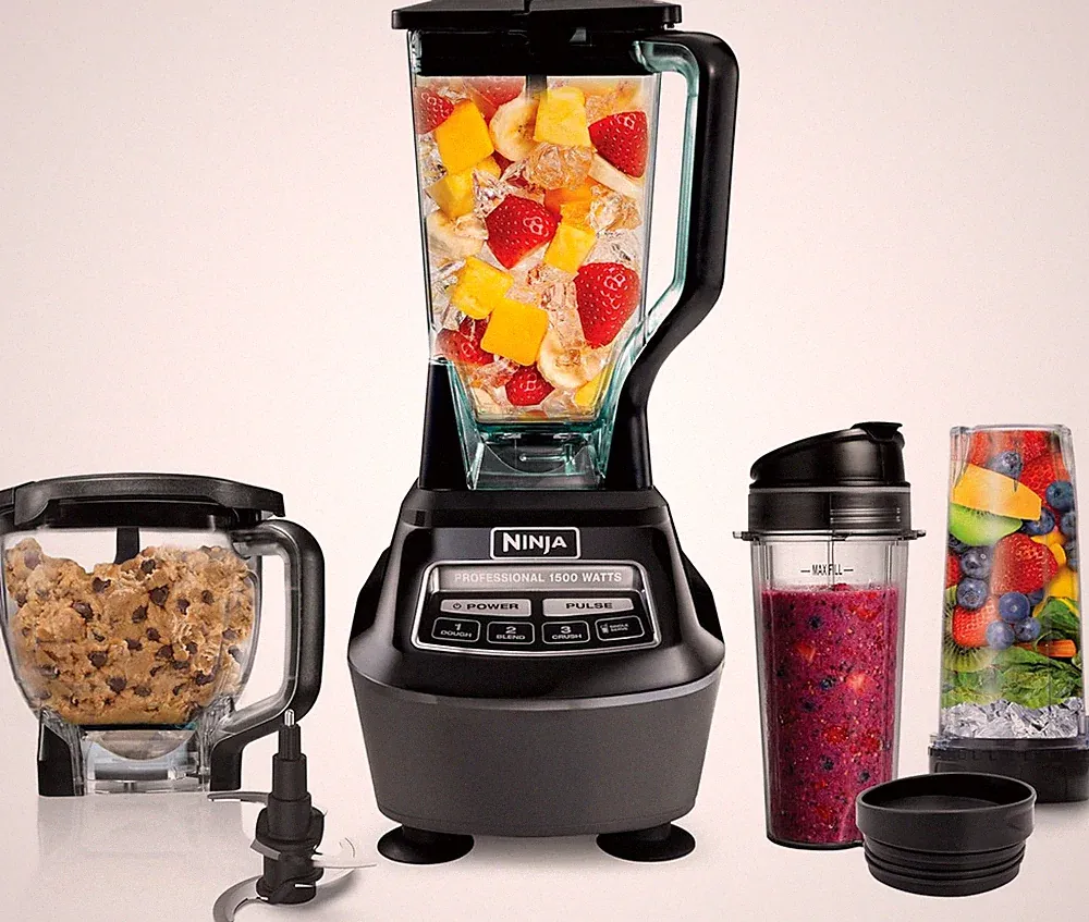 All-in-One Kitchen System: Food Processor & Blender with Accessories, 1500W