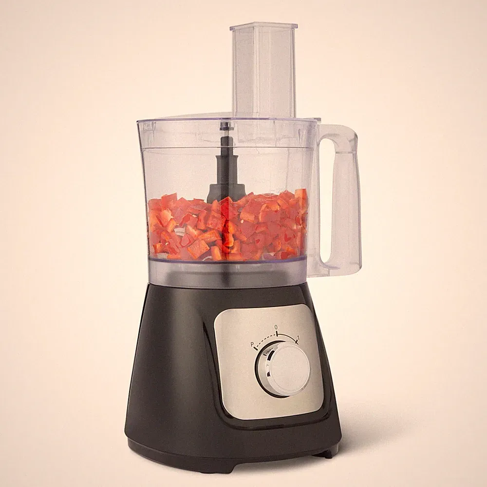 Amazon Basics Food Processor and 11.1 L X 10.7W X 17.95 H inches, Black